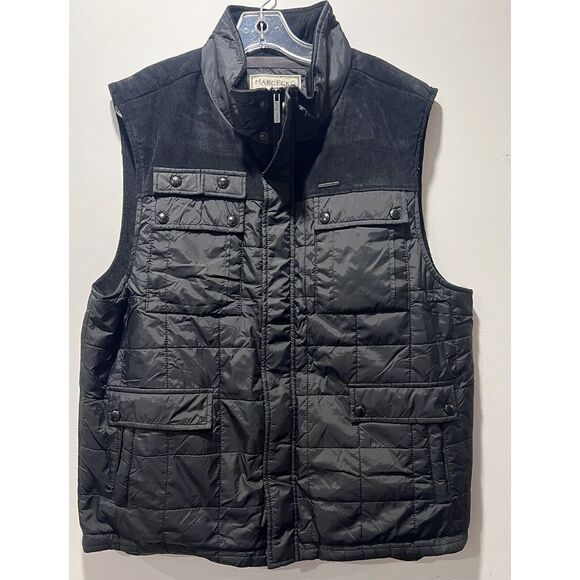 MARC ECKO Cut & Sew Men's Black Puffer Pocket Vest Size X-Large‎ - Picture 1 of 7